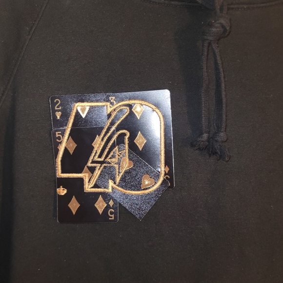 Blazing cards black and gold hoodie sweater small for avid card game lovers - Picture 7 of 13
